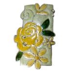 Yellow Rose w/Lt Teal Egg Ar..