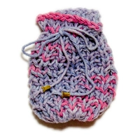 Knitted Sachet - Pink and Purple 2