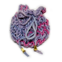 Knitted Sachet - Pink and Purple 1