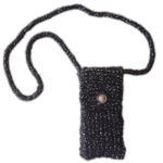 Kintted Cell Phone Purse Black