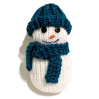 Knitted Snowman - teal
