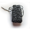 Knitted Soap Sack black and white