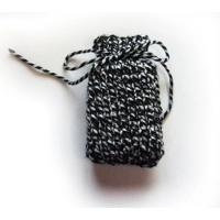 Knitted Soap Sack black and white