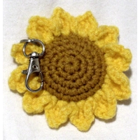 Yellow Crochet Sunflower Charm