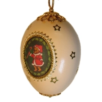 Christmas Bear Egg Art Ornament