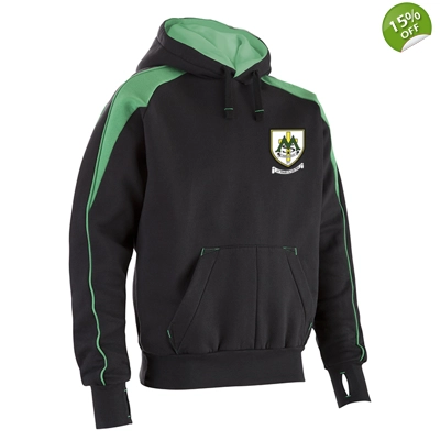 Premium Hoodie Unbranded - Black/Emerald Green