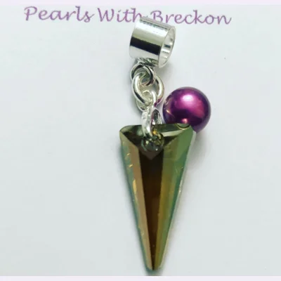 Bronze - Crysta Spike Charm - 18mm