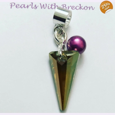Bronze - Crysta Spike Charm - 18mm