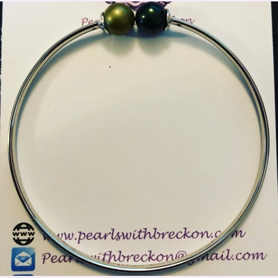 Double Pearl Bangle