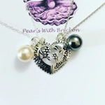 Mother and Daughter Heart Pendant