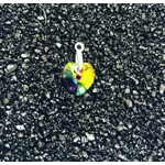 Rainbow Crystal Heart Charm