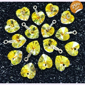 Mirror Crystal Heart Charm