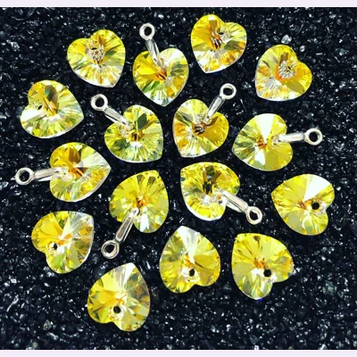 Mirror Crystal Heart Charm