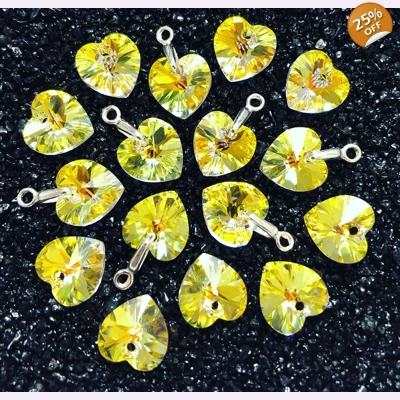 Mirror Crystal Heart Charm