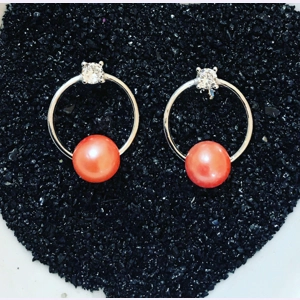 Crystal Hoop Stud Earrings