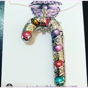 Candy Cane Cage Pendant