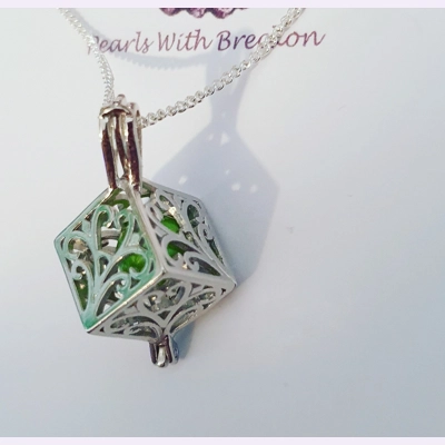 Filigree Box Cage Pendant