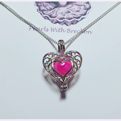 Filigree Heart Cage Pendant