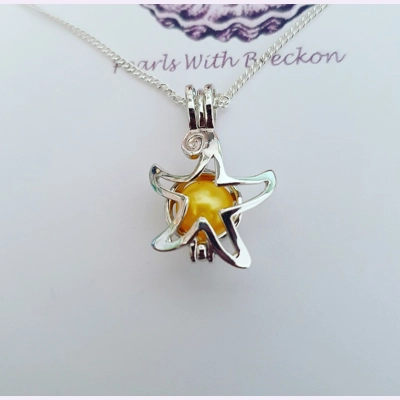 Small Sea Star Cage Pendant