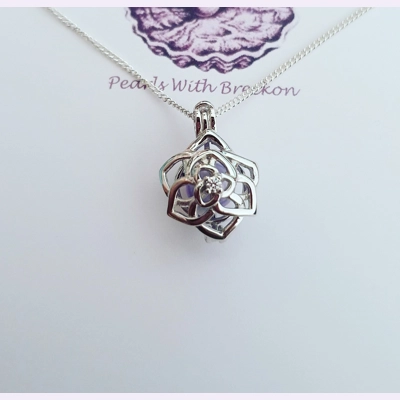 Crystal Flower Cage Pendant