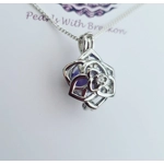 Crystal Flower Cage Pendant