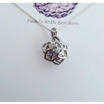 Crystal Flower Cage Pendant
