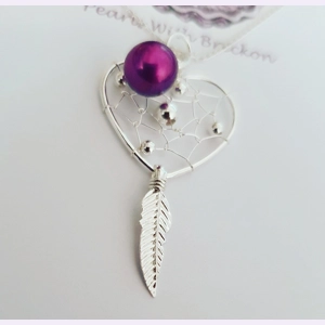 Dreamcatcher Heart Pendant