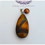 Tiger Eye - 15 x 30mm -Briolette Drop Pendant
