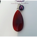 Carnelian - 15 x 30mm -Briolette Drop Pendant