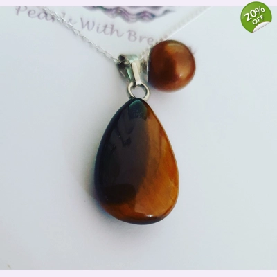 Tiger Eye - 12 x 18mm -Briolette Drop Pendant