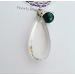 Rock Crystal - 15 x 30mm -Briolette Drop Pendant