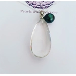 Rock Crystal - 15 x 30mm -Briolette Drop Pendant