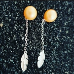 Feather Drop Earrings