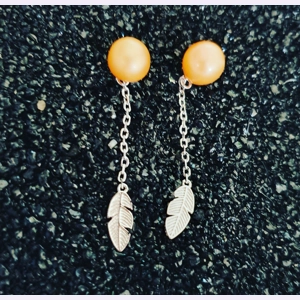 Feather Drop Earrings