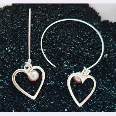 Heart Hoop Earrings