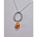 Snake Skin Effect Oval Pendant