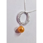 Snake Skin Effect Oval Pendant