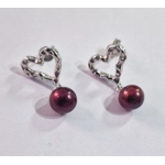 Hammered Heart Earrings