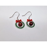 Wreath Green Sparkle Earrings