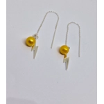 Thread Through Lightening Bolt Earrings
