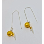 Thread Through Lightening Bolt Earrings