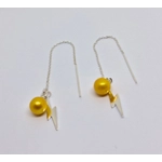 Thread Through Lightening Bolt Earrings