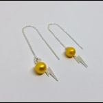 Thread Through Lightening Bolt Earrings