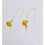Thread Through Lightening Bolt Earrings