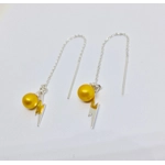 Thread Through Lightening Bolt Earrings