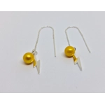 Thread Through Lightening Bolt Earrings