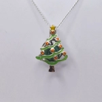Green Christmas Tree Cage Pendant