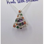Decorated Christmas Cage Pendant