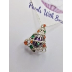 Decorated Christmas Cage Pendant