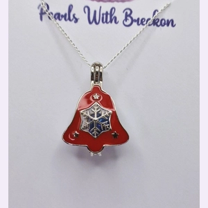 Red Bell Snowflake Cage Pend..